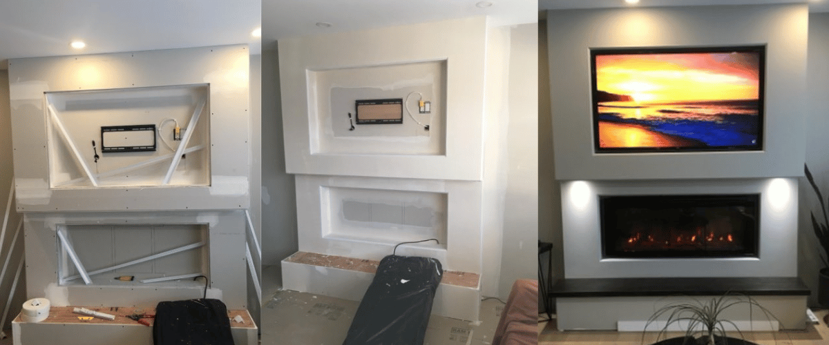 New fireplace from beginning to finish